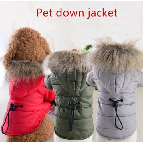 Pet Dog Coat Winter Warm Small Dog Clothes For Chihuahua Soft Fur Hood Puppy Jacket Clothing Dog Clothes Winter Warm