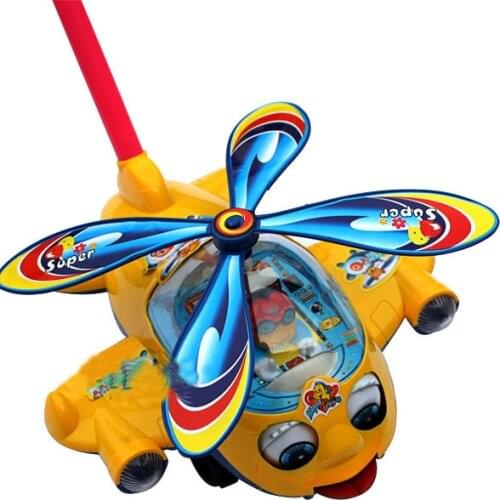 Push The Plane Toddler Toys Small Bell Puzzle Toy For Children Airplane Educational Plastic Baby Toddler 2021