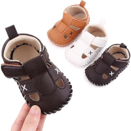 Bobora Infant Baby Girls Sandals Summer Crib PU Leather Bowknot Soft Anti-Slip Rubber Sole Toddler First Walkers Shoes