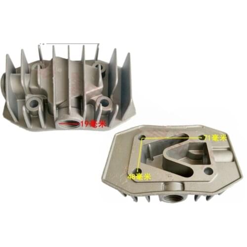 Gray Air Compressor Spare Parts Metal 19mm Thread Cylinder Head 1pc