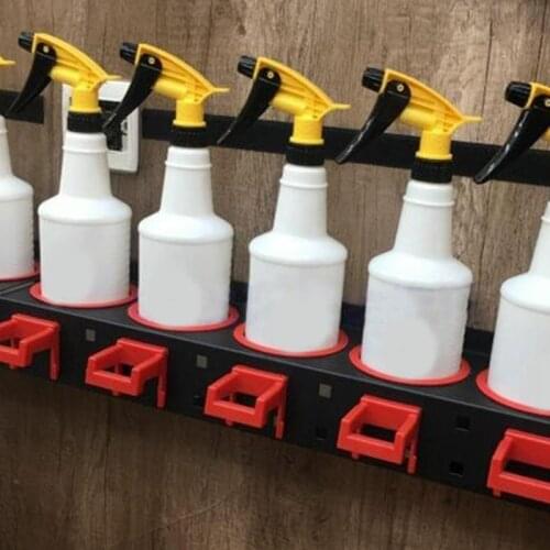 LBER Spray Bottle Storage Rack Abrasive Material Hanging Rail Car Beauty Shop Accessory Display Auto Cleaning Detailing Tools Ha