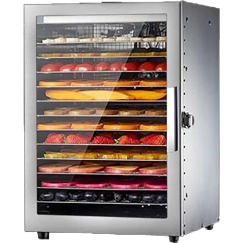 12 Trays Food Dehydrator ST-06 Stainless Steel Snacks Vegetable Fruits Drying Machine Herb Meat Dryer Commercial Household 220V