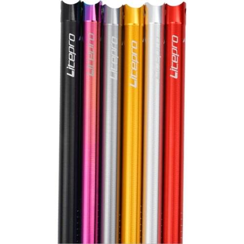 Litepro Bicycle Ultra-light Seatpost Seatrod Aluminum Alloy 31.8 * 580mm Folding Bike Seat Post Seat Tube Seatpipe 80g