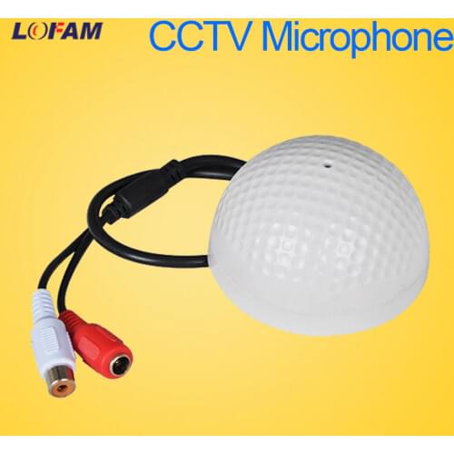 LOFAM CCTV Microphone Wide Range Audio MIC Mini Microphone voice sound pick up device for CCTV Security camera DVR