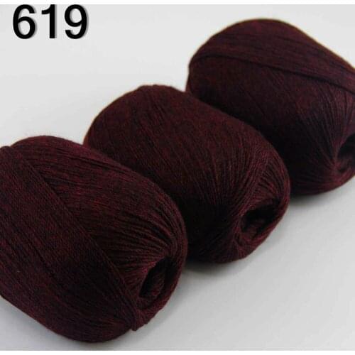 High quality 100% pure cashmere luxury warm and soft hand-knitting yarn Wine Black 233-619