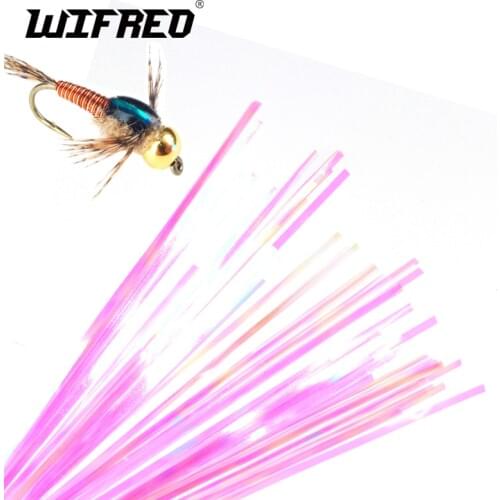 Wifreo 2Bags 2mm Nymph Back Flashabou Tinsel Crystal Flash Jig Lure Fishing Fly Tying Material Krystal Copper John Flash Back