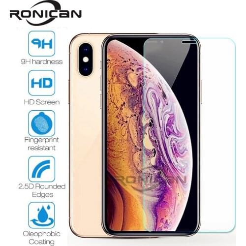 Tempered Glass For iPhone XS MAX XR 7 8 Plus Screen Protective Film For iPhone 6 6s Plus Glass Protector For iPhone X 5 5S 5C SE