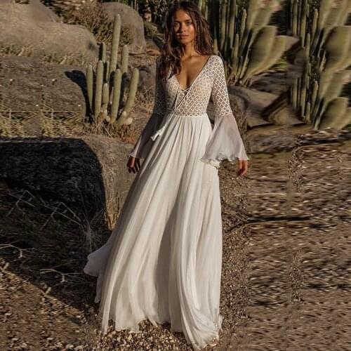 Womens Long Chiffon and Lace Trumpet Sleeve Vacation Beach Skirt Bikini Beach Blouse White One Size