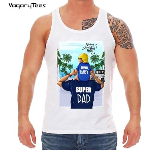2019 loves Dad men Fathers Love Print White Tank top Harajuku Vogue Tops Clothing Femme Vogue Summer family tops