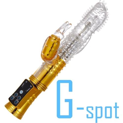 Golden Sex Vibrator G-spot Clitoris Stimulator 12 Frequency Rotation Dildo Vibrators for Women Sex Product Sex Toys