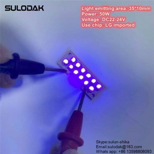 35*10mm UVLED Chip PCB Board 50W LED UV Module 3535 Bead For APEX SunJet Flatbed Printer UV Curing Lamp LG Bead Quartz Glass 24V