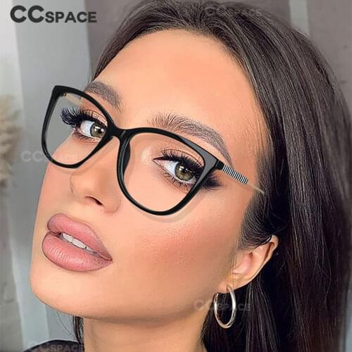 53114 Retro Anti-Blue Light Glasses Frames Brand Stripe Leg Women Optical Fashion Computer Eyeglasses