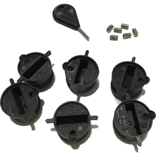 6PCS Surfboard Tail Rudder Slot Style Fin Plugs G5 Leash Plugs Box with Screws Key Wrench