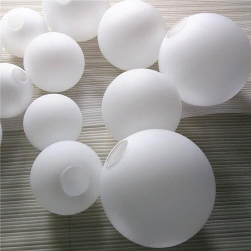 Spherical glass lampshade Cream white frosted Round single-mouth shell cover table lamp Pendant Light Wall lamp lampshades