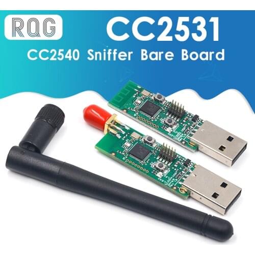 Wireless Zigbee CC2531 Sniffer Bare Board Packet Protocol Analyzer Bluetooth Module with antenna USB Interface Dongle Capture