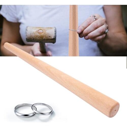 Wood Tapered Mandrel Stick Ring Stick Tool for Finger Ring Jewelry Rings Making Multi Sizes Forming Measuring Jewelry Equipment