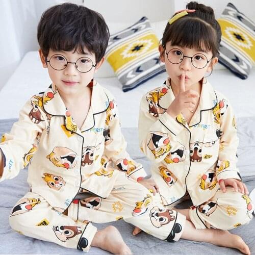 Winter Kids Pajamas Set Children Christmas Sleepwear Cotton Girls Cotton Pyjamas Nightwear Home Clothes For Boys 4 6 8 10 12Year