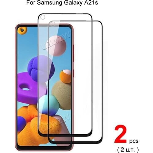 2pcs Glass For Samsung Galaxy A21s Full Cover Screen Protector Protective Tempered Glass For Samsung Galaxy A21S Glass