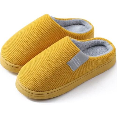 Cotton Home Indoor Slippers Thick Bottom Anti Slip Warm Indoor Couple Sandasls Mens and Plush closed toe slippers for Bedroom