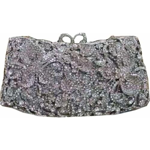 Elegant Ladies Evening Bag One Shoulder Handbag Diamond Metal Party Wedding Wallet Ladies Party Small Wallet