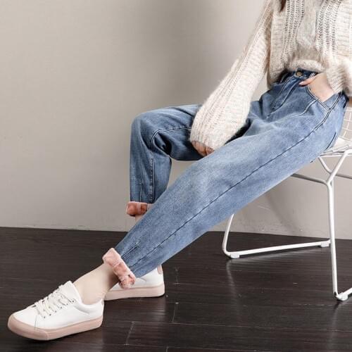 Fipyjip Women's Warmed Jeans