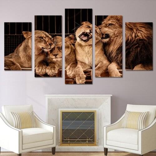 HD Printed Lion Zoo Painting Canvas Print room decor print poster picture canvas Free shipping/ny-2102