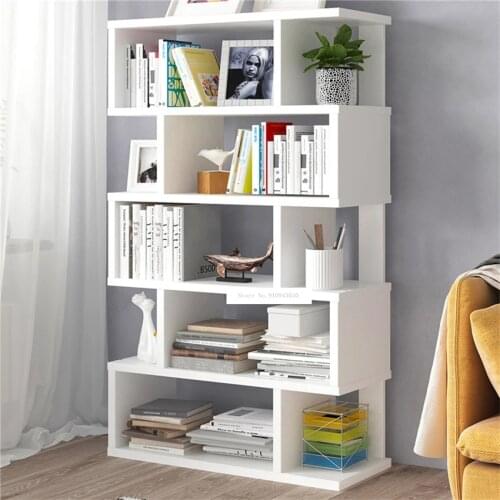 Living Room Space Saving Small Manmade Board Floor Bookshelf Bedroom Modern Simple Multifunctional Student Display Bookcase