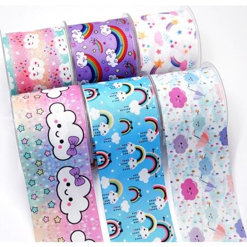 3 Inch Cartoon Printed Grosgrain Bow Ribbon For Diy Crafts 43261
