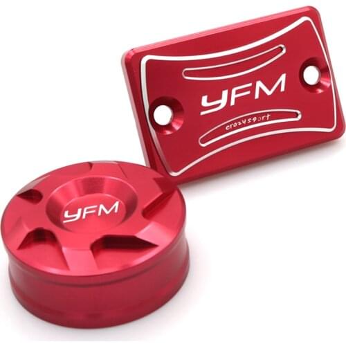 Motorcycle Front Rear Brake Fluid Reservoir Cover For YAMAHA YFZ450R YFZ 450R YFM 700R Raptor YFM700R Parts