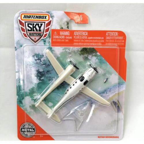 2020 Matchbox Plan Sky Busters RUTAN BOOMERANG Metal Material Body Race plan Collection Alloy plan simulation model