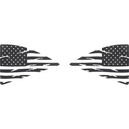 Window Decal Carbon Fiber Rear Window Distressed Flag Sticker For Chevrolet Camaro 2010 2011 2012 2013 2014 2015