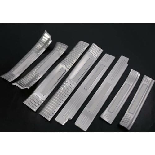 NEW Steel Outer & Inner Door Sill Scuff Plate Cover 8pcs for Jeep Wrangler JL 2018 2019, it does NOT fit Wrangler JK model