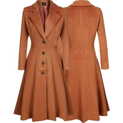 2021New Black/white Slim Outwear Wool Coats For Women SWYIVY Women Wool Coats Long Design Female Casual Trench Coat Winter