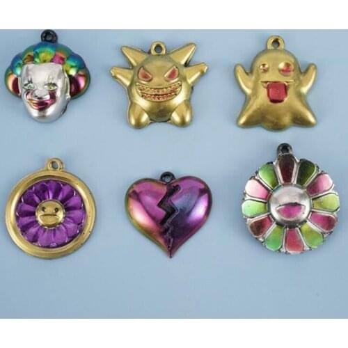 NEW Transparent Silicone Mold Resin Cartoon Charms Pendant For DIY Medal Type epoxy resin molds for jewelry making tools