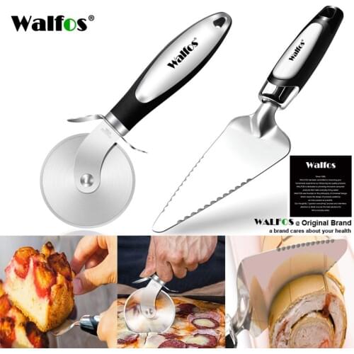 WALFOS Stainless Steel Pizza Cutter Cake Bread Pies Pizza Knife Pastry Dough Household Kitchen Pizza Wheels Cooking Tools