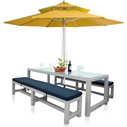 Outdoor Furniture Rattan Dining Table with Chairs