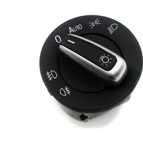 For VW Golf Jetta MK5 MK6 GTI Passat B6 B7 CC Tiguan Chrome Auto Headlight Switch 5ND941431B Modification add Auto function