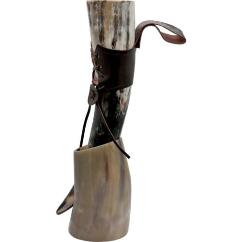 Handicrafts Authentic Medieval Viking Drinking Horn Mug with Stand Cups Beer Wine Goblet Chalice Tankard Mugs