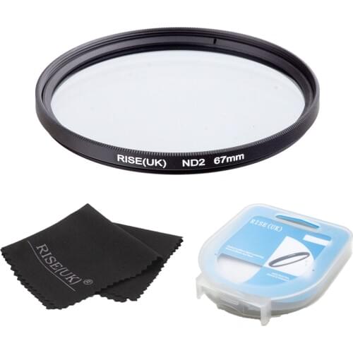 RISE(UK) 67 mm Camera Filter Neutral Density 67mm ND2 Filter For Sony Nikon Camera lens with case & clean cloth