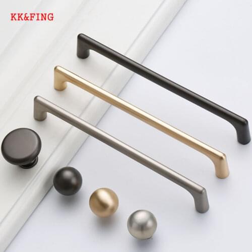 KK&FING Pearl Gray Gold Zinc Alloy Cabinet Knobs And Handles Solid Drawer Knobs Kitchen Cupboard Pulls Furniture Handle Hardware