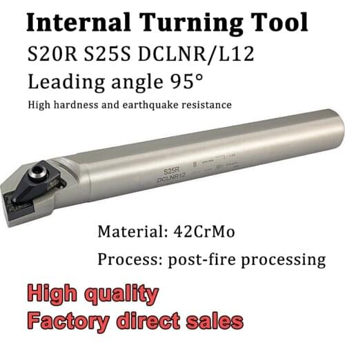 S20R S25S DCLNR DCLNL 12 White Internal Turning Tool Holder High Quality For CNMG 1204 Carbide Inserts Lathe Cutter Tools
