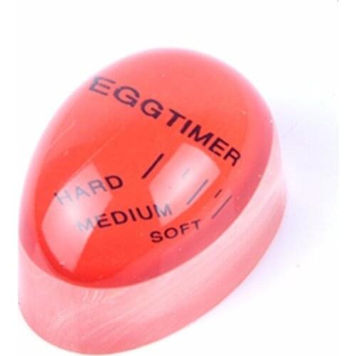 1pcs Egg Perfect Color Changing Timer Yummy Soft Hard Boiled Eggs Cooking Kitchen Eco-Friendly Resin Egg Timer Red timer tools