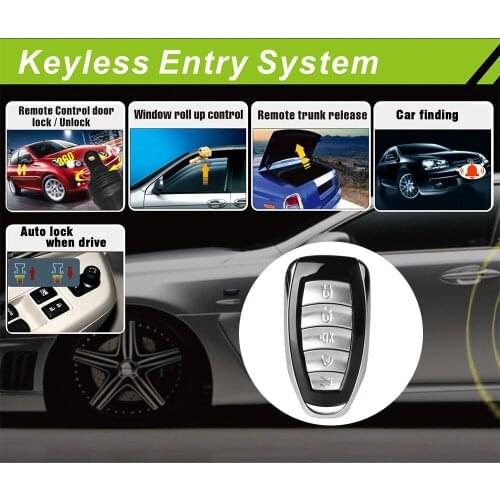 BANVIE Universal Keyless Entry System Car Alarm Systems Auto Remote Central Kit Door Lock Central Locking with Remote Control