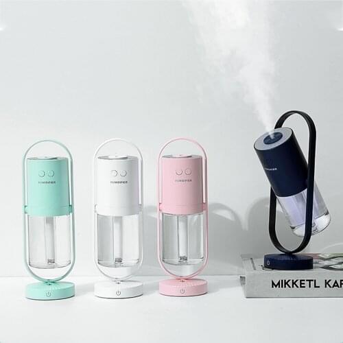 ELOOLE 200ml USB Air Humidifier For Home Projection Night Lights 360 Rotation Ultrasonic Car Mist Maker Mini Office Air Purifier