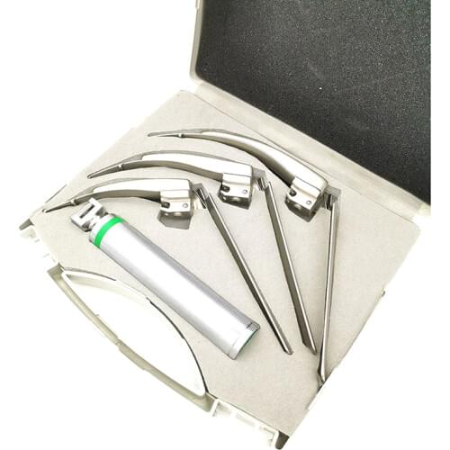 Wondcon anesthesia laryngoscope LED light throat tracheal intubation fiber optic anesthesia 3 leaves Universal laryngoscope