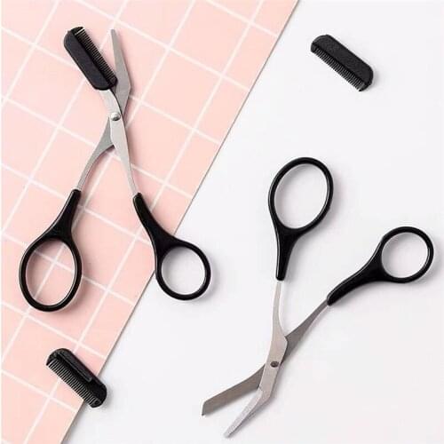 Women Stainless Steel Eyebrow Shaping Cut Scissors Comb Hair Remover Beauty Tool Shaver Makeup Tools Hair New Design