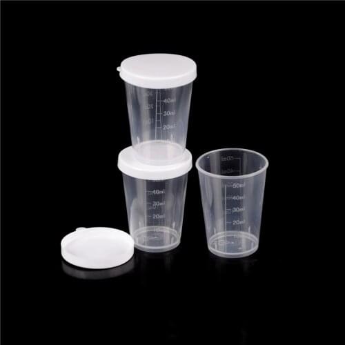 10PCS/lot Clear PP 20mml/30ml/50ml Clear Container Tub Liquid Measuring Cups Plastic Graduaeted Laboratory Test