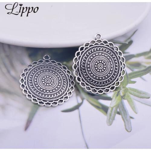 12pcs 27*30mm Antique Silver Earring Connector Alloy Ear Base Charm Jewelry Earrings Component