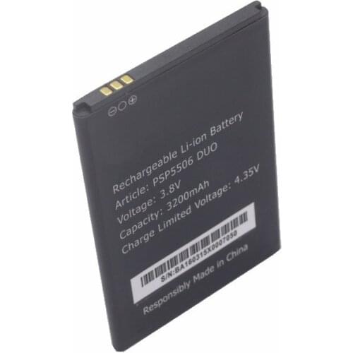 1x PSP5506 DUO 3200mAh Phone Replacement Battery For Prestigio Grace Q5 PSP 5506 DUO PSP5506DUO Batteria Batterij Batteries