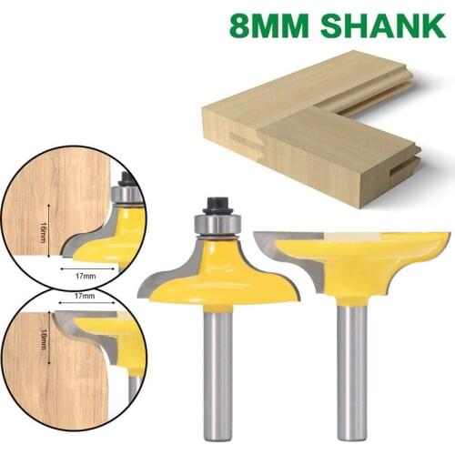 2PCS 8MM Shank Entry Door for Long Tenons Router Bit woodworking cutter bits Tenon Cutter for Woodworking Tool